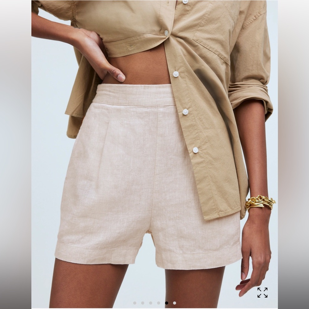 MOVING SALE | NWT Women’s Madewell Clean Pull-On Shorts in 100% Linen, Size XL
